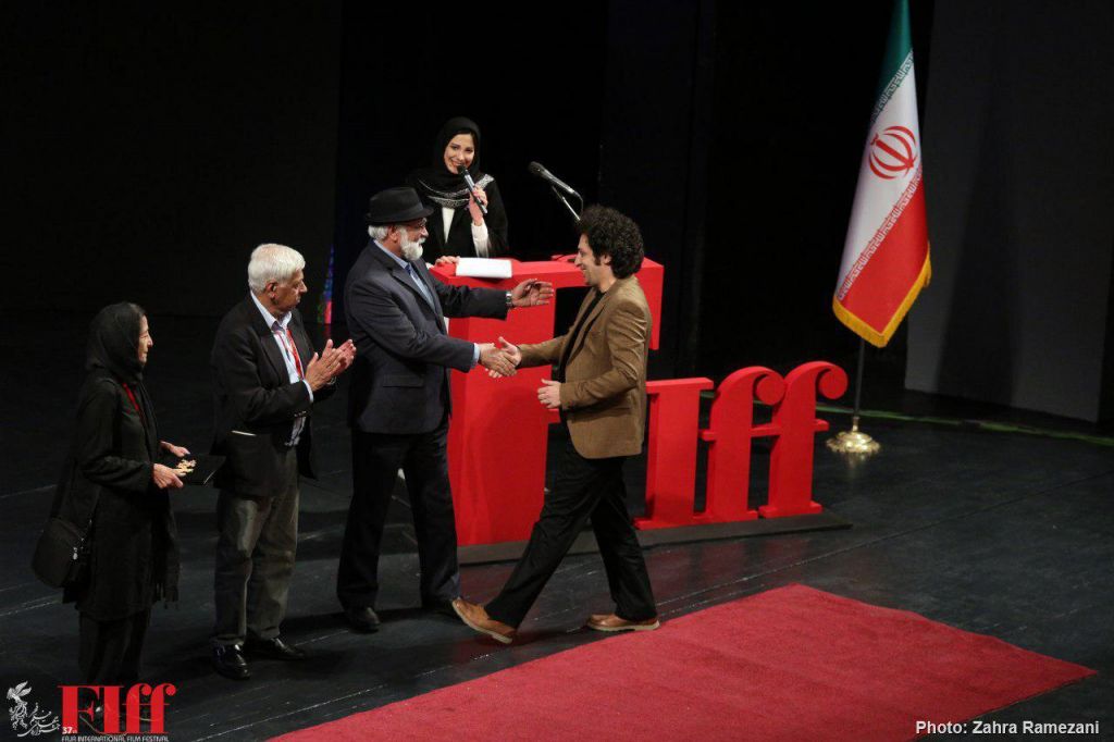 NETPAC Jury presenting the award to Farzad Khoshdast