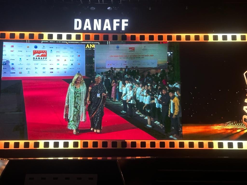 NETPAC Co-Presidents Bina Paul and Anne Demy-Geroe at Danang Asian Film Festival (DANAFF) (9 – 13 May, 2023)